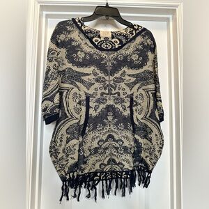 Chaser reversible poncho like hooded top size‎ S/M. NWOT